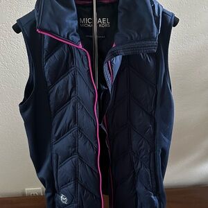 Michael Kors Black Vest with Pink Accents